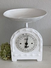 Shabby  Alte SÖHNLE Waage m. Engel / Harfe  zur Deko, Metall weiß gekälkt