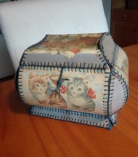 Kästchen mit alten Stammbuchbildern Glanzbilder Katzen...  DDR Rar!!