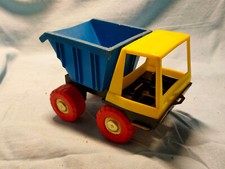DDR Spielzeug Plaste Plaho Dumper mit Fahrerfigur, gr. Fahrerhaus