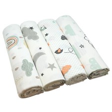 4 Stk. Mullwindeln Babytücher