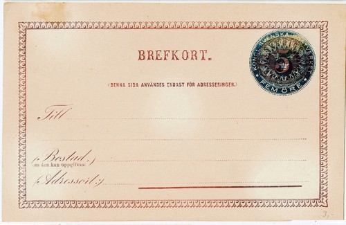 Schweden brefkort öre - schweden, 5