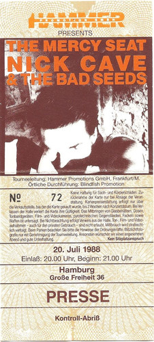 Nick cave concert 1988 - cave, in