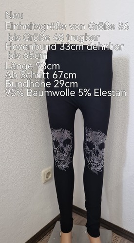 Totenkopf glitzer leggins - totenkopf,