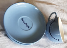 Feine Milde Smiley Tchibo Melitta 1x Tasse + Untertasse blau AUSWAHL bis 2