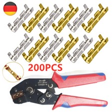 200x Kabelverbinder Stoßverbinder Crimpverbinder Quetsch-Verbinder 0,5 – 1,5 mm²