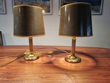 2 Tischleuchten Messing Vintage