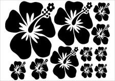 Aufkleberset Hibiskus