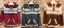 Alpaka Pullover braun weinrot