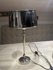 Riviera Maison Tischlampe Silber Hotel Lamp Tischleuchte Höhenverstellbar