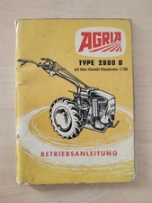 AGRIA Einachser TYPE 2800 D Hatz Dieselmotor E 7800 Original Betriebsanleitung