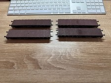 4 Roco H0 Flachwagen ohne Ladung der DB ohne komplette Kupplungen (TM)