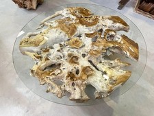 Couchtisch rund aus Massivholz