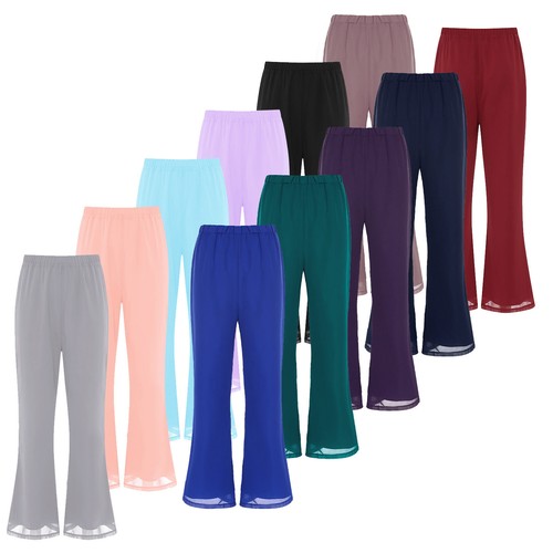 Damen chiffon hose lang - chiffon,