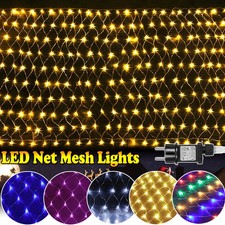 Außen LED Lichternetz Balkon Garten Party Beleuchtung Weihnachten Lichterkette