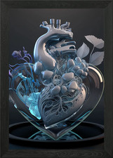 Herz Kunst Gerahmtes Wandbild