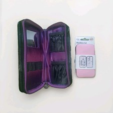 Younique Pinsel Etui mit 6 tlg Maniküre Set Nagelfeil-Schere Knisper Pinzette