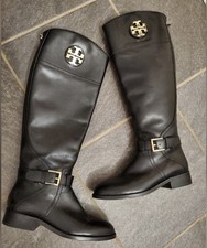 Tory Burch Black Leather Knee