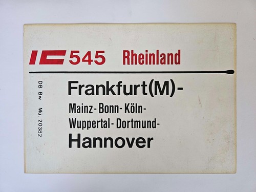 Bundesbahn zuglaufschild ic - |,