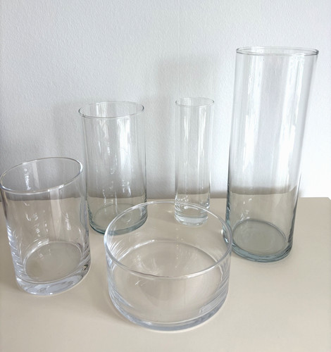 Glas vase zylinder - glas,