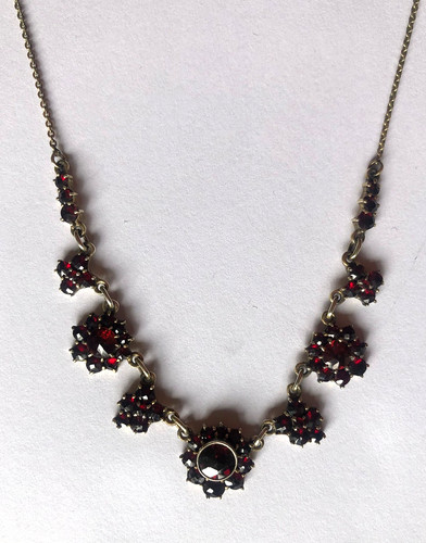 Granatcollier 900 silber - granatcollier,