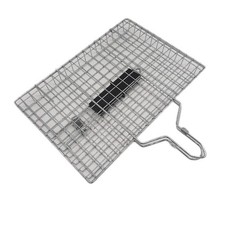 Deepen Grillkorb BBQ Grill Zubehör Upgrade Edelstahl Tragbarer Fisch Grillkorb A