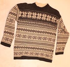 ESPRIT SPORT DAMEN NORWEGER SNOWFLAKE CRAZY 80% WOLLE Pullover ca Gr 40