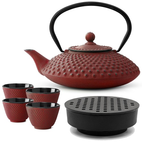 Asiatisches gusseisen tee set - asiatisches,