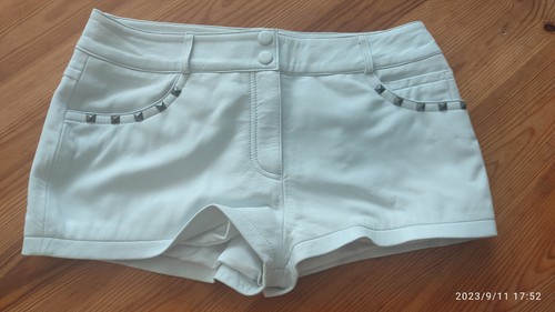 Lederhotpants weiß 428 - lederhotpants, ds-428