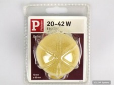 Paulmann 875.60 Glas Globe Ø60 Minihalogen Eiskristall Bernstein Gold 20-42 Watt