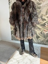 Silberfuchs Pelz Damen Unisex Mode Italien Herren Winter S M 42 44