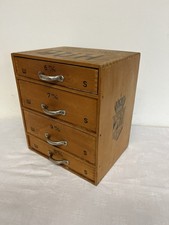 Altes Schubladenkästchen HAG Druckknöpfe Kurzwarenschrank k. Emailschild Werbung