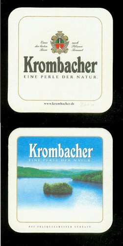 Bierdeckel krombacher pils - bierdeckel,