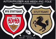 VfB Stuttgart 2x Aufkleber Auto Motive Vereinswappen alt Stadtwappen Stuttgart