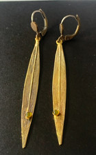 Ohrringe "Blatt" vergoldet mit