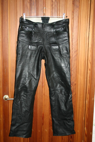 Lederhose schwarzes glattleder - lederhose,