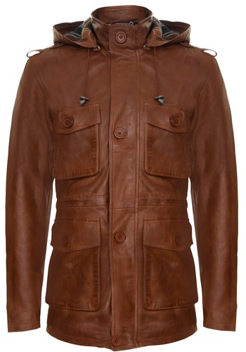 Herren hellbraun lederjacke - herren,