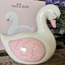 Schwan Swan Weiß Spardose Trinkgeldkasse Sparkasse Figur Schwanensee Money Box
