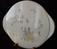Kuchenplatte Tortenplatte 50er Jahre Grünstadt Keramik 98707 Café de Paris TOP