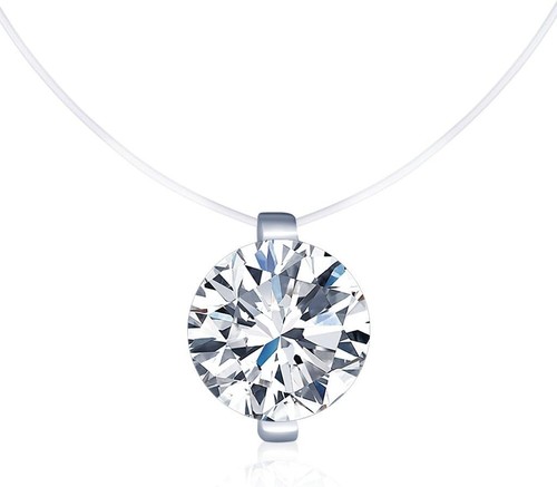 Schwebender stein kette 925 - stein,