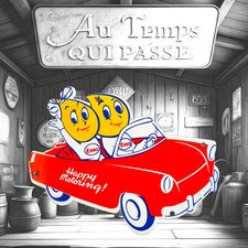 Platte Emailliertes Esso Happy