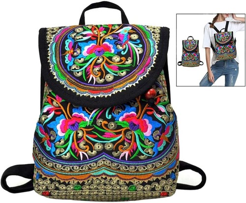 Damen vintage blumen rucksack - vintage,