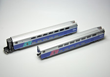 Mehano H0 TGV, zwei Doppelstock-Mittelwagen, DC, gebraucht, ohne OVP