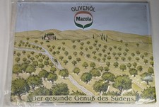 Retro Blechschild, Olivenöl Mazola , ca. 39 x 29 cm, #AG917
