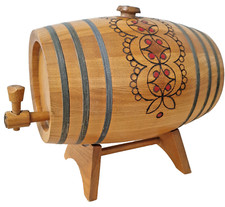 Bierfaß aus Holz , Dekoration