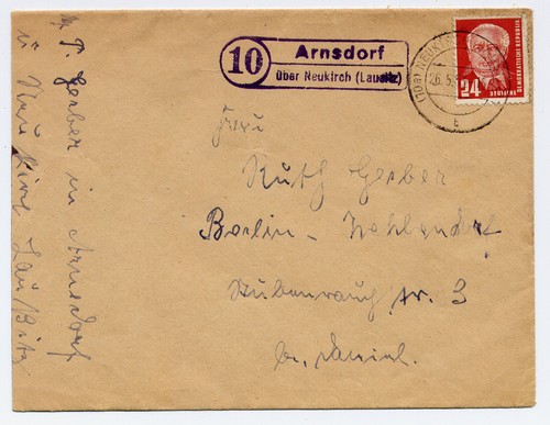 Brief 1953 landpoststempel - 1953,