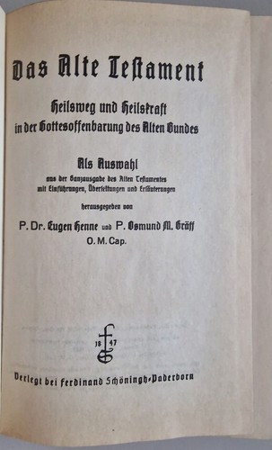 Das alte testament heilsweg - das,