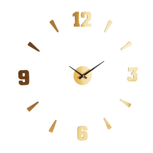 Sticker wanduhr gold - sticker-wanduhr,