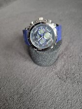 Paterson USA Dual Time Herren Uhr, Blau, Blaues Armband, 