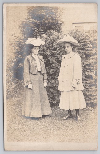 Rppc zwei frauen - zwei, riesige