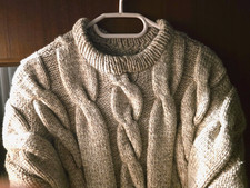 Dicker Beiger Zopfmuster Pulli